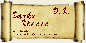 Darko Klecić vizit kartica